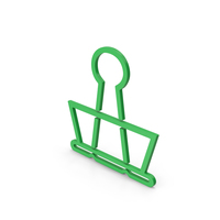 Symbol Binder Clip Green PNG & PSD Images