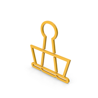 Symbol Binder Clip Yellow PNG & PSD Images