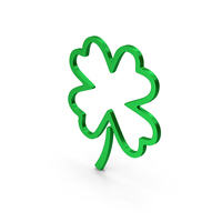 Symbol Clover Green Metallic PNG & PSD Images