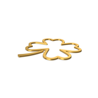 Gold Symbol Clover PNG & PSD Images
