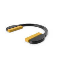 Headphones Icon Black and Yellow PNG & PSD Images