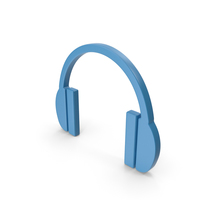Headphones Icon Blue PNG & PSD Images