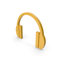 Headphones Icon Yellow PNG & PSD Images