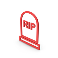 Symbol Grave Rip Red PNG & PSD Images