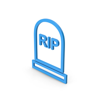 符号坟墓RIP蓝色PNG和PSD图像