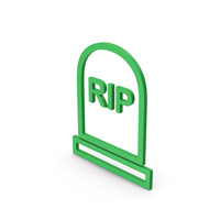 符号坟墓RIP绿色PNG和PSD图像