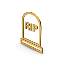 Symbol Grave Rip Gold PNG & PSD Images