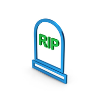 符号坟墓RIP彩色金属PNG和PSD图像