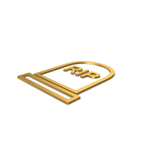 Gold Symbol Grave Rip PNG & PSD Images