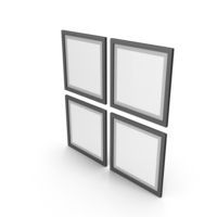 Black Framed Paintings with Grey Border PNG & PSD Images