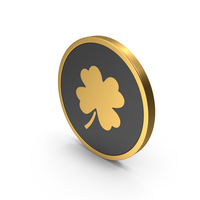 Gold Icon Clover PNG & PSD Images
