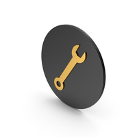 Wrench Gold Icon PNG & PSD Images