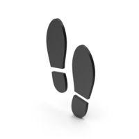 Symbol Shoe Footprint Black PNG & PSD Images