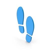 Symbol Shoe Footprint Blue PNG & PSD Images