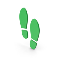 Symbol Shoe Footprint Green PNG & PSD Images
