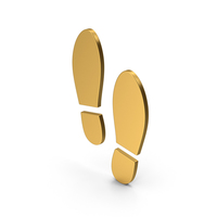 Symbol Shoe Footprint Gold PNG & PSD Images