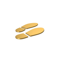 Gold Symbol Shoe Footprint PNG & PSD Images