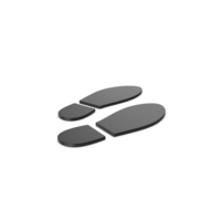 Black Symbol Shoe Footprint PNG & PSD Images