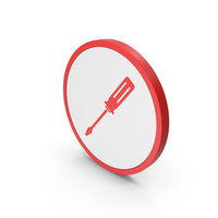 Icon Screwdriver Red PNG & PSD Images