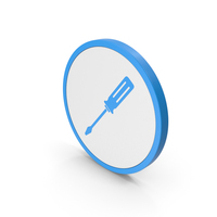 Icon Screwdriver Blue PNG & PSD Images