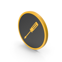 Icon Screwdriver Yellow PNG & PSD Images