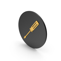 Screwdriver Gold Icon PNG & PSD Images