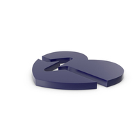 Heart Dark Blue Icon PNG & PSD Images