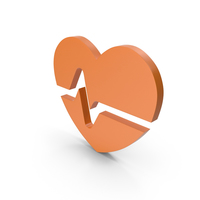 Heart Orange Icon PNG & PSD Images