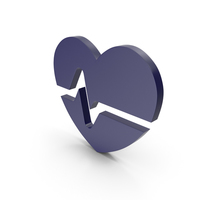 Heart Dark Blue Icon PNG & PSD Images