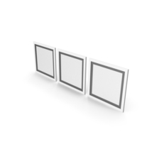 White Framed Paintings with Black Border PNG & PSD Images