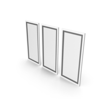 White Framed Paintings with Black Border PNG & PSD Images