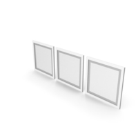 White Framed Paintings with Grey Border PNG & PSD Images