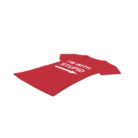 Female V Neck Laying Red Im With Stupid PNG & PSD Images