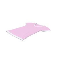 Female V Neck Laying White and Pink PNG & PSD Images