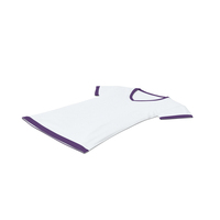 Female V Neck Laying White and Purple PNG & PSD Images