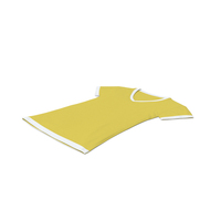 Female V Neck Laying White and Yellow PNG & PSD Images
