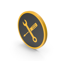 Icon Screwdriver And Wrench Yellow PNG & PSD Images