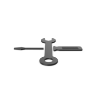 Black Symbol Screwdriver And Wrench PNG & PSD Images