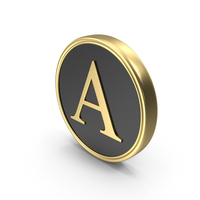 Alphabet Time's Roman Coin A PNG & PSD Images