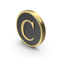 Alphabet Time's Roman Coin C PNG & PSD Images