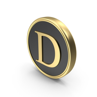 Alphabet Time's Roman Coin D PNG & PSD Images