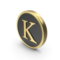 Alphabet Time's Roman Coin K PNG & PSD Images