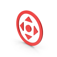 Symbol Move Button Red PNG & PSD Images