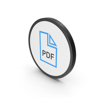 Icon PDF File Blue PNG & PSD Images