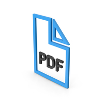Symbol PDF File Blue PNG & PSD Images