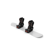 Snowboard with Nitro Staxx Bindings and Boots PNG & PSD Images