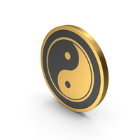 Gold Icon Yin Yang PNG & PSD Images