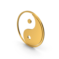 Symbol Yin Yang Gold PNG & PSD Images