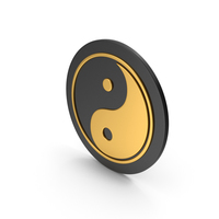 Yin Yang Gold Icon PNG & PSD Images