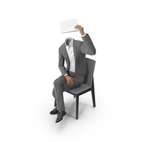 Chair Notepad Suit Grey PNG & PSD Images